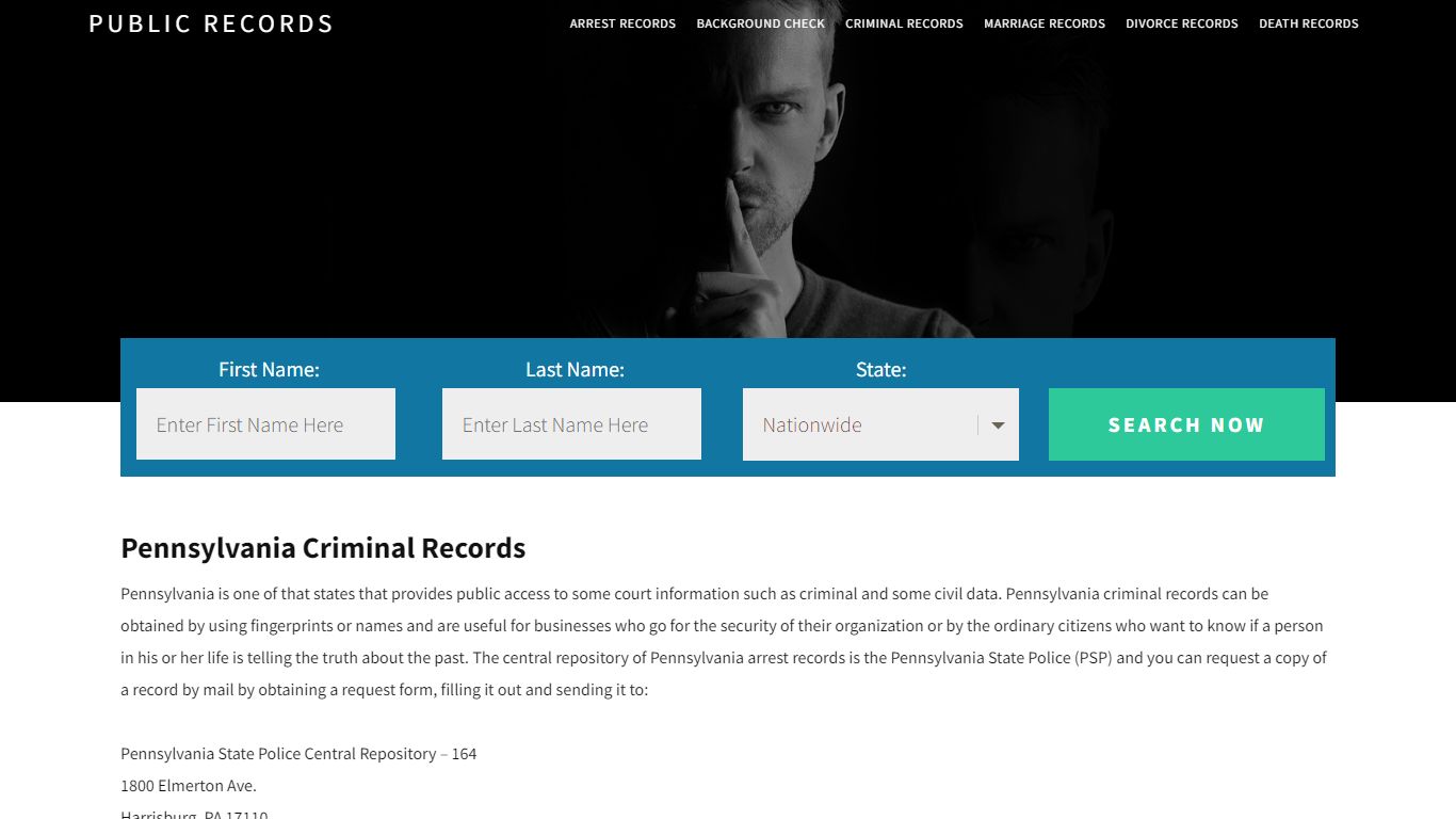 Pennsylvania criminal records - Public Records